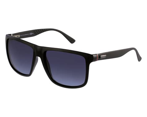 gucci gg 1075 s gvb 57|Gucci Shiny Matte Black Square Sunglasses GG1075/S GVB/MI .